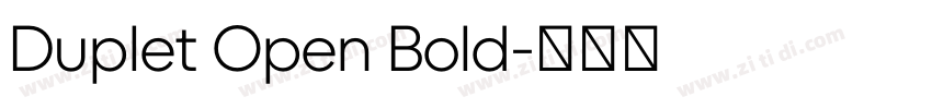 Duplet Open Bold字体转换